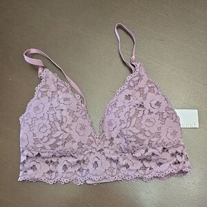 MOMANDA Lace Bandeau Nursing Bra in Orchid Rose Sz 36B Nwt
